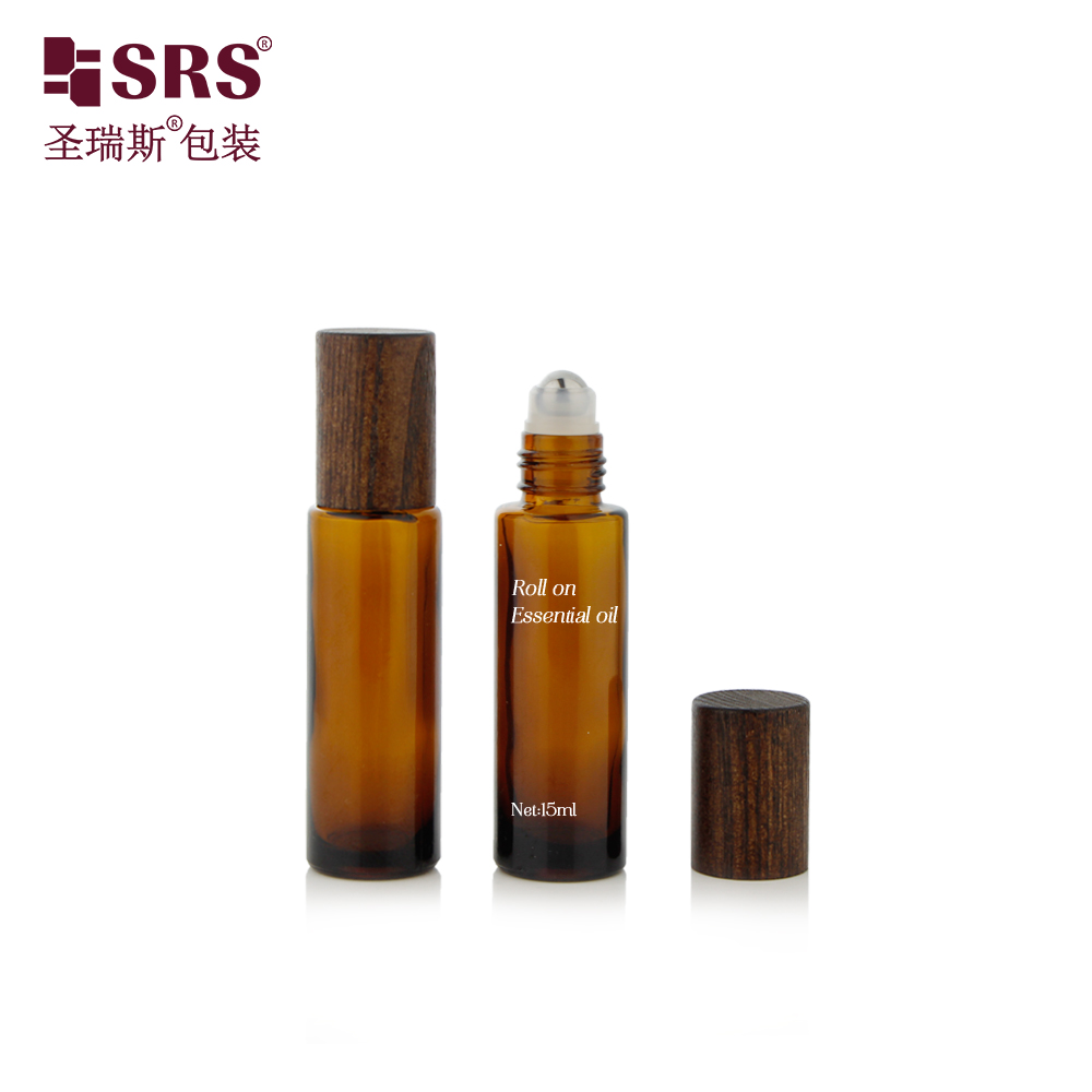 Glass Essential Oil Roll on Applicator Molded Glass Roller Bottle for Skincare