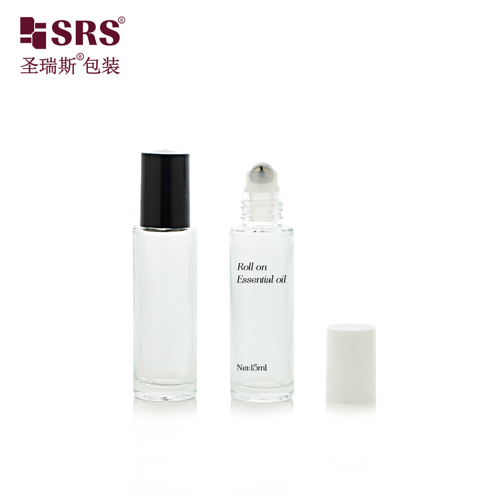 Glass Essential Oil Roll on Applicator Molded Glass Roller Bottle for Skincare