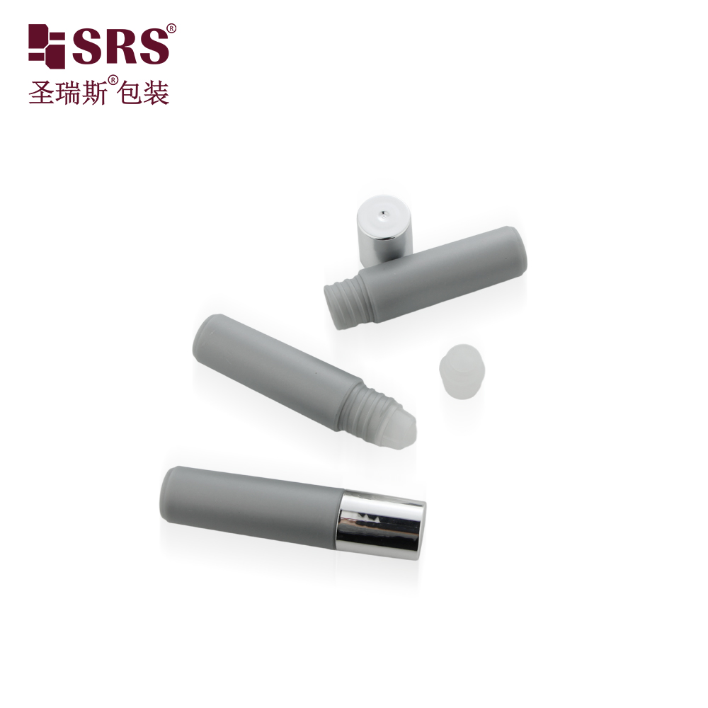 5ml Empty PP Plastic Roller Bottle Grey Color Container for Essential Oil Tester Packaging 