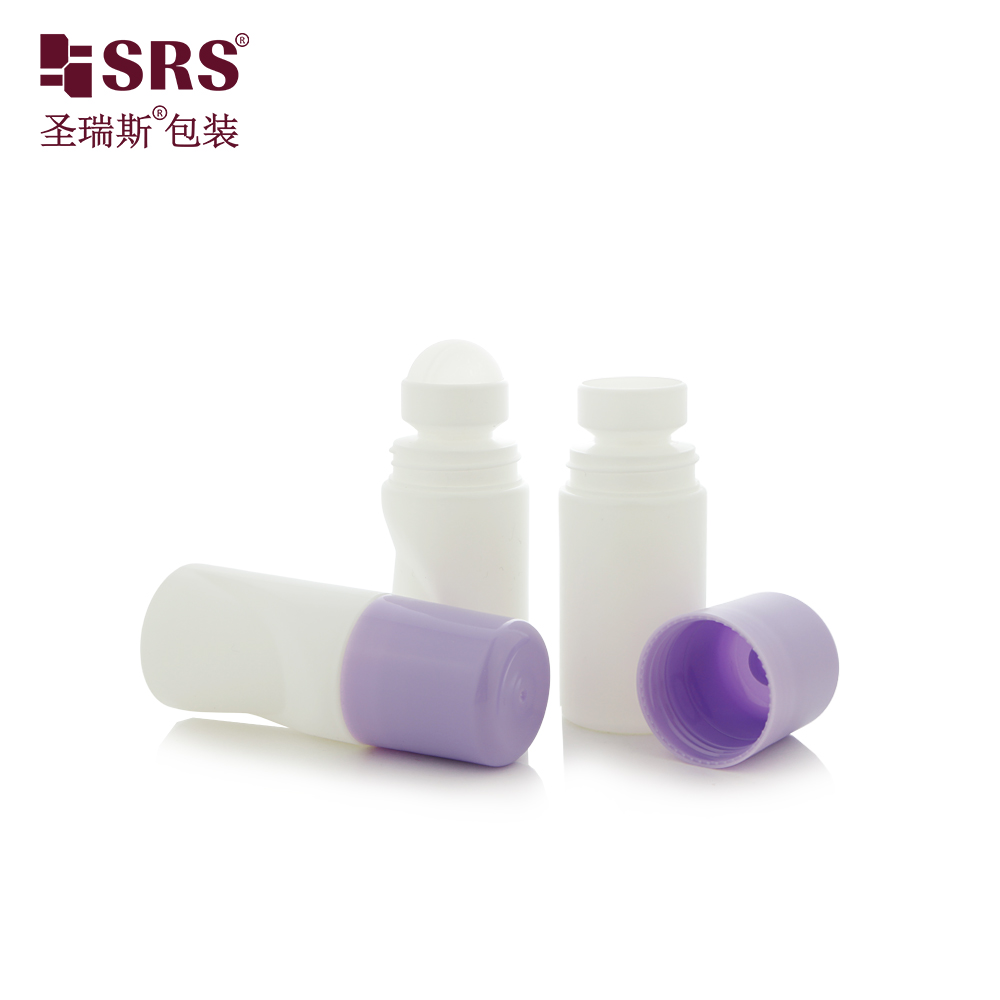 50ML Empty Plastic Cylinder Roll on Container for Pain Relief with Big Ball Applicator Packaging