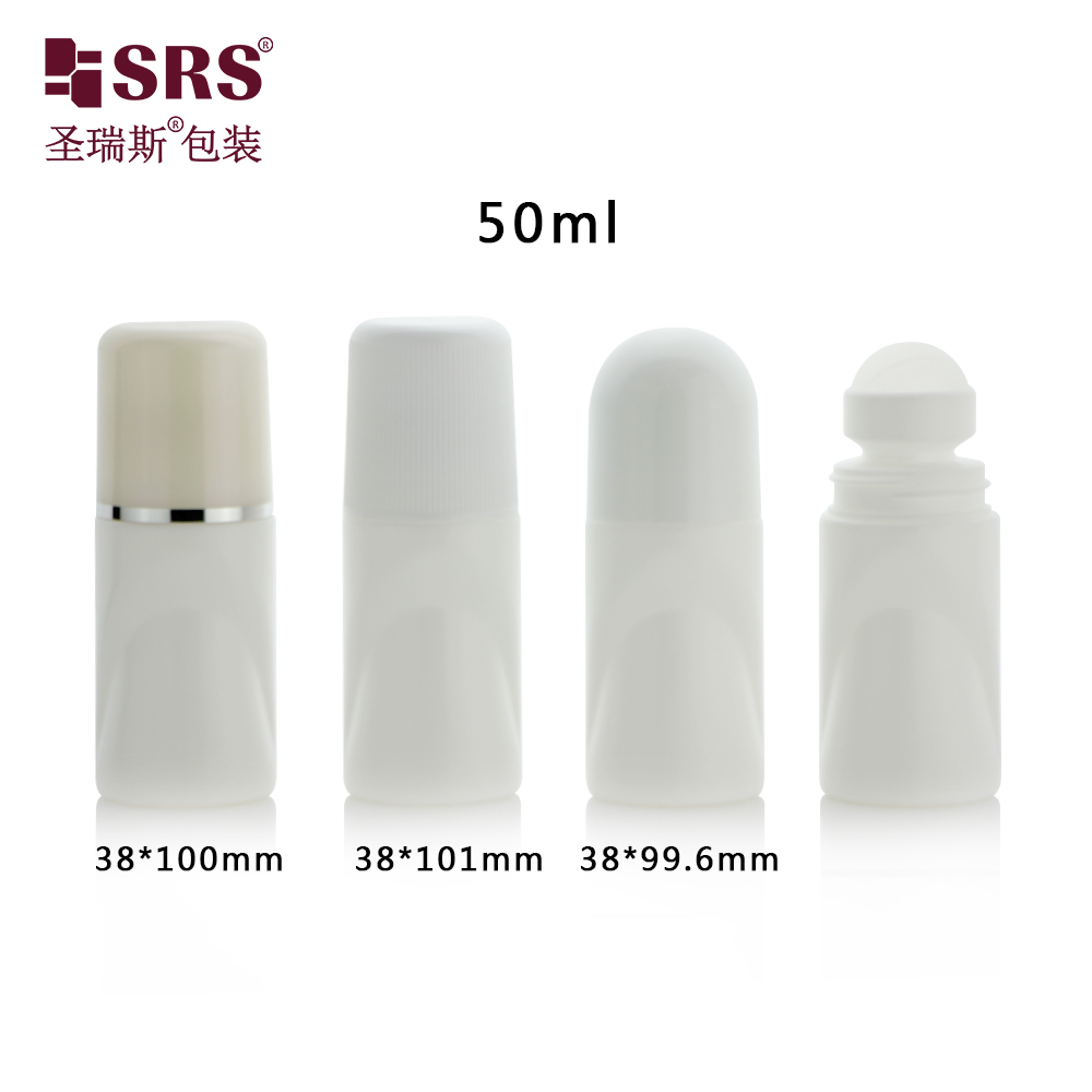 50ML Empty Plastic Cylinder Roll on Container for Pain Relief with Big Ball Applicator Packaging