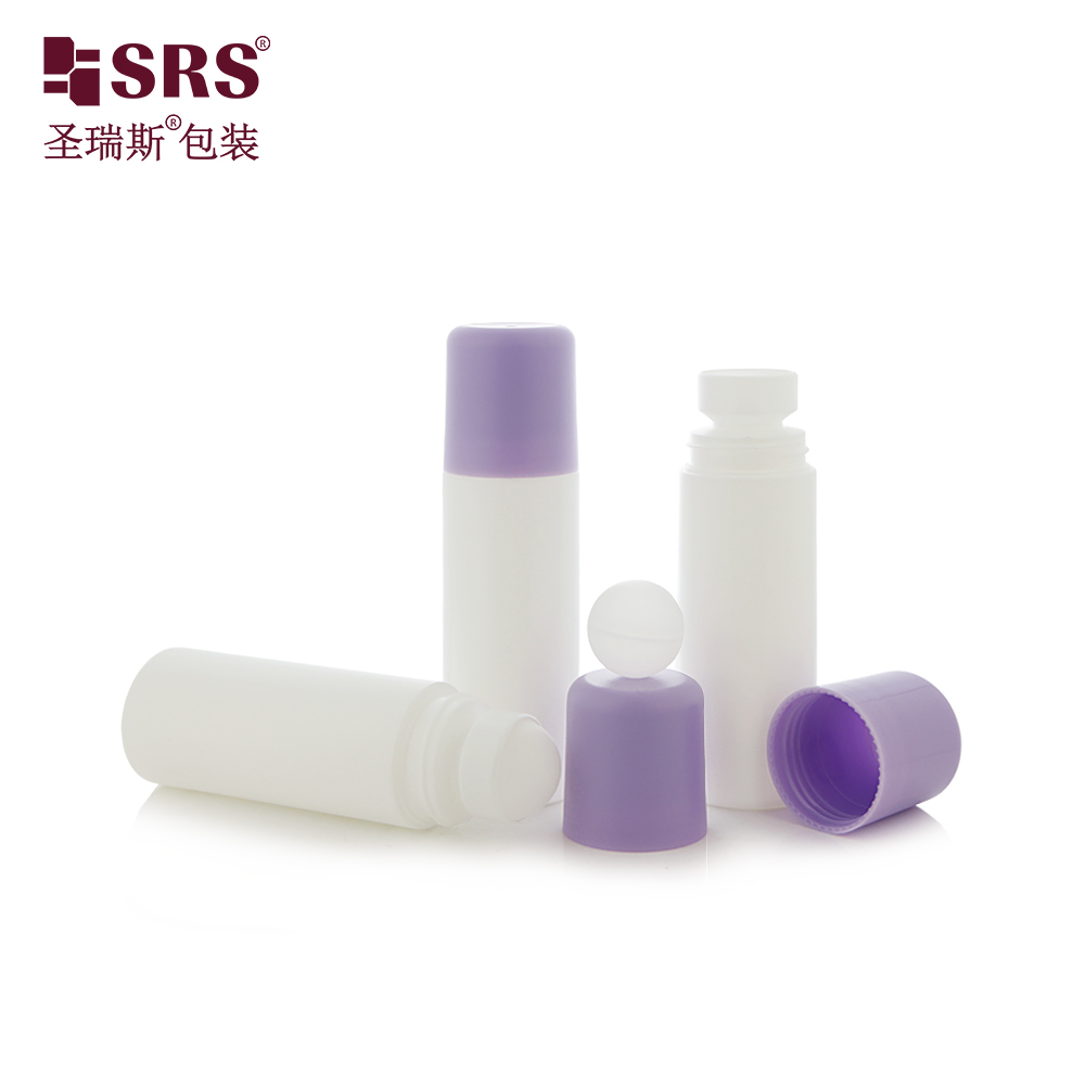 Custom Color 90ml Roll On Deodorant Bottle PP PCR Plastic Pain Relief Gel Roller Bottle With Plastic Roller Ball