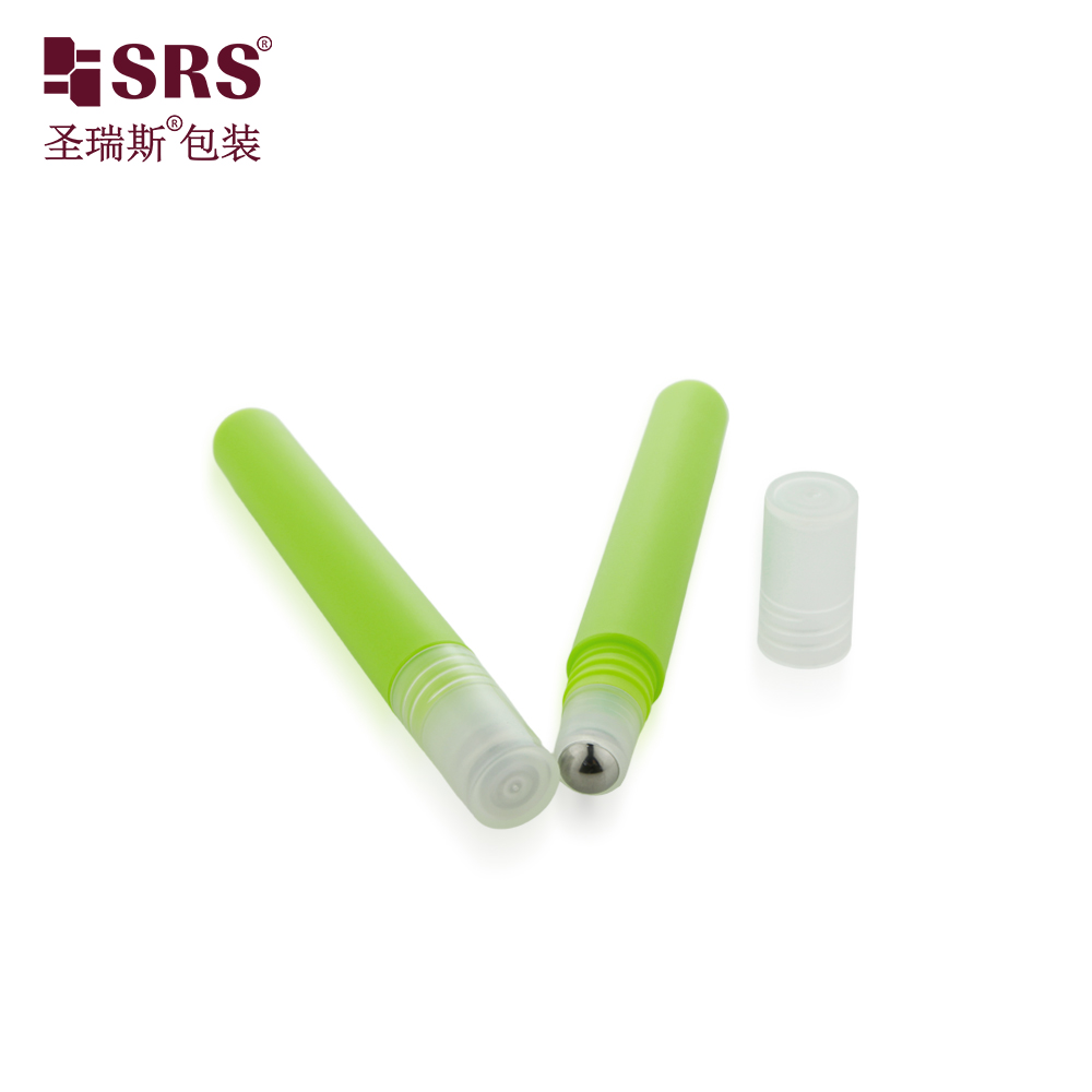 10ml Perfume Bottles Small Size Roll on Bottle Cosmetic Packing Plastic Steel Roller Bottles