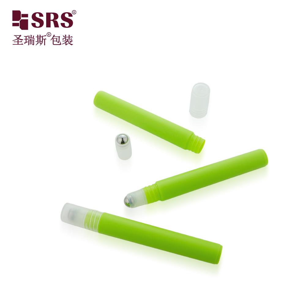 10ml Perfume Bottles Small Size Roll on Bottle Cosmetic Packing Plastic Steel Roller Bottles