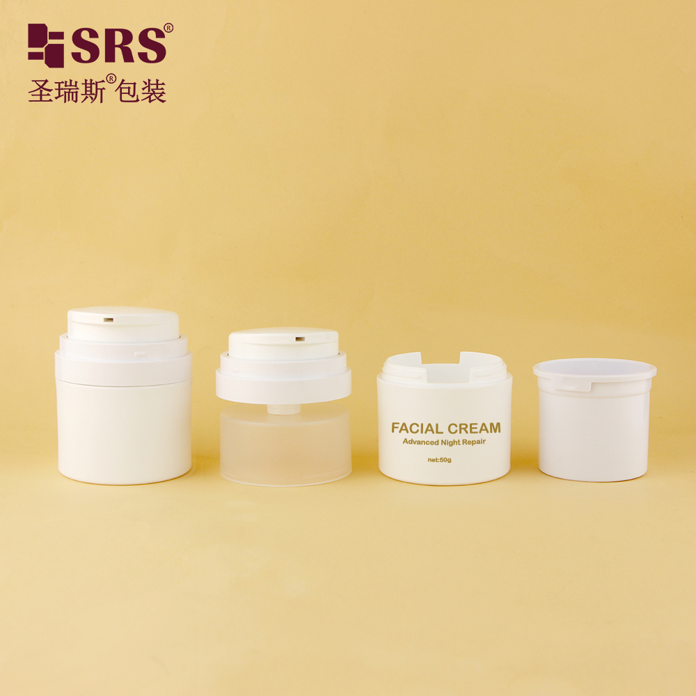 Cosmetic Plastic 50g Eye Cream Face Cream Jar with Lid Custom Color Container Packaging 