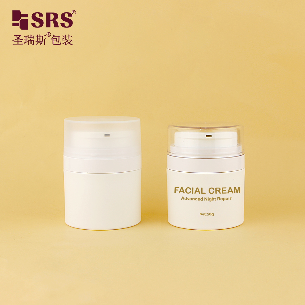 Cosmetic Plastic 50g Eye Cream Face Cream Jar with Lid Custom Color Container Packaging 