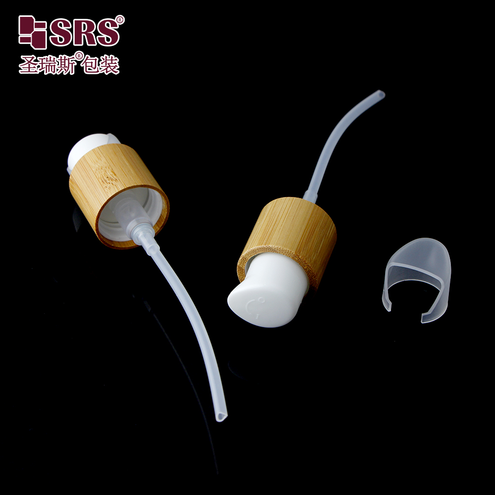 Luxury Recyclable N24/410 Screw-On Bamboo Lotion Pump Lid 