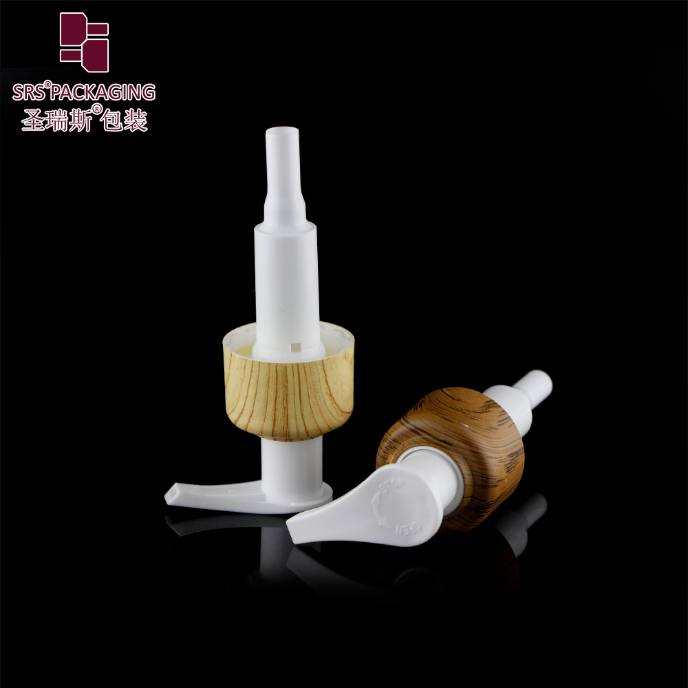 Lotion Pump 28mm Bamboo Treatment Pump Cosmetic Serum Pump for Cosmetic Packaging