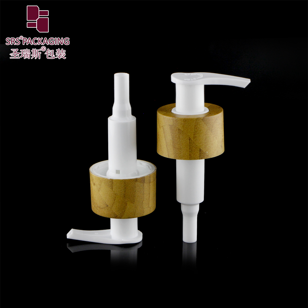 Lotion Pump 28mm Bamboo Treatment Pump Cosmetic Serum Pump for Cosmetic Packaging