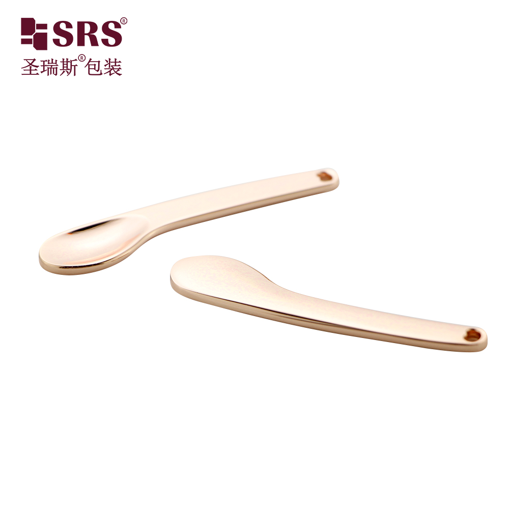 Cosmetic Face Mask Silver Gold Rose Gold Metal Makeup Spatula Mini Spoon Beauty Scoop