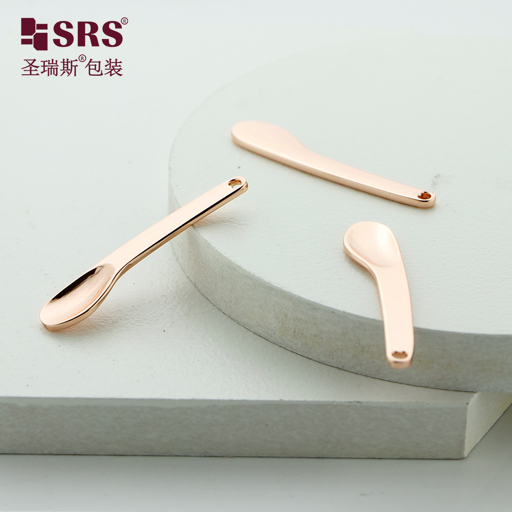 Cosmetic Face Mask Silver Gold Rose Gold Metal Makeup Spatula Mini Spoon Beauty Scoop