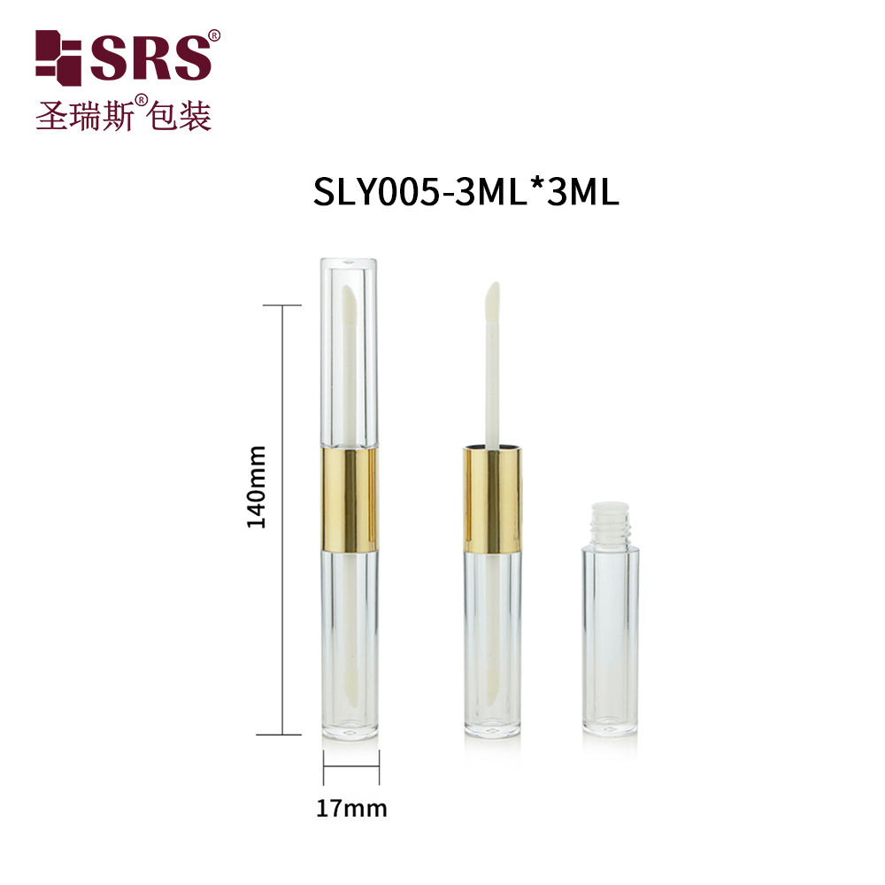 New Product Luxury Lip Gloss Tubes Custom Empty Clear Lipgloss Tube Double-ended Lip Gloss Tube