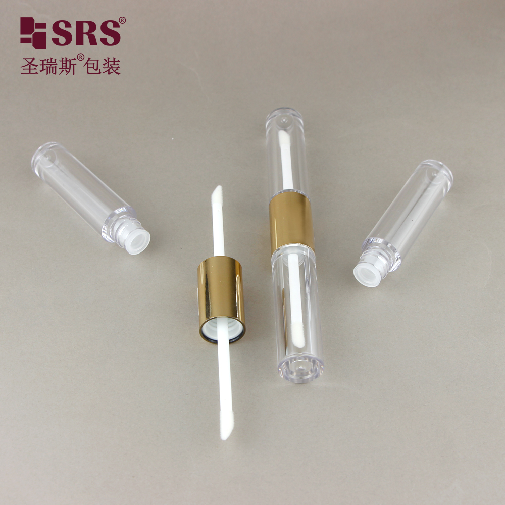 New Product Luxury Lip Gloss Tubes Custom Empty Clear Lipgloss Tube Double-ended Lip Gloss Tube
