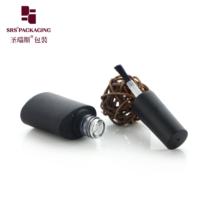 6ml Makeup Glass Wholesale Customize Empty Paint Black Nail Polish Bottle