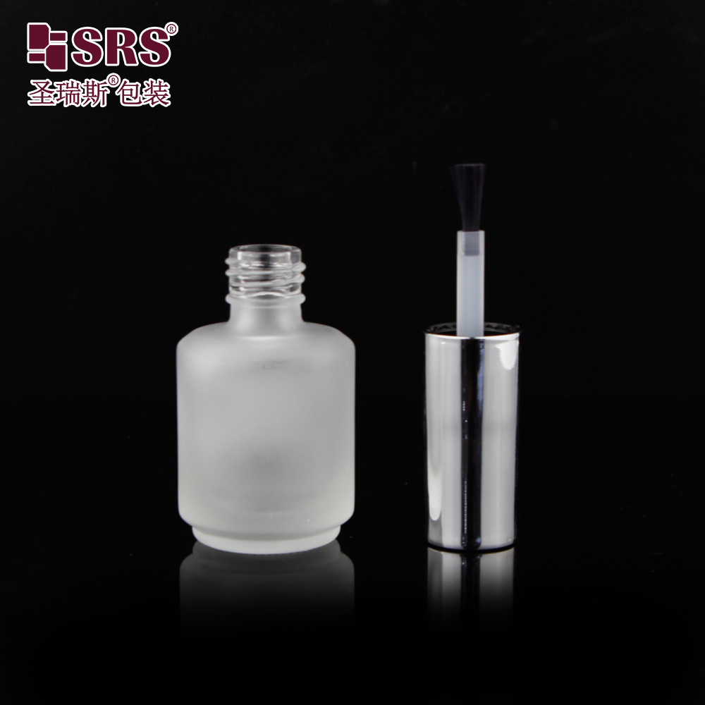 Frosted Manufacturer Price 15ml Round Gel Polish Glass Bottle Empty Nail Bottle 