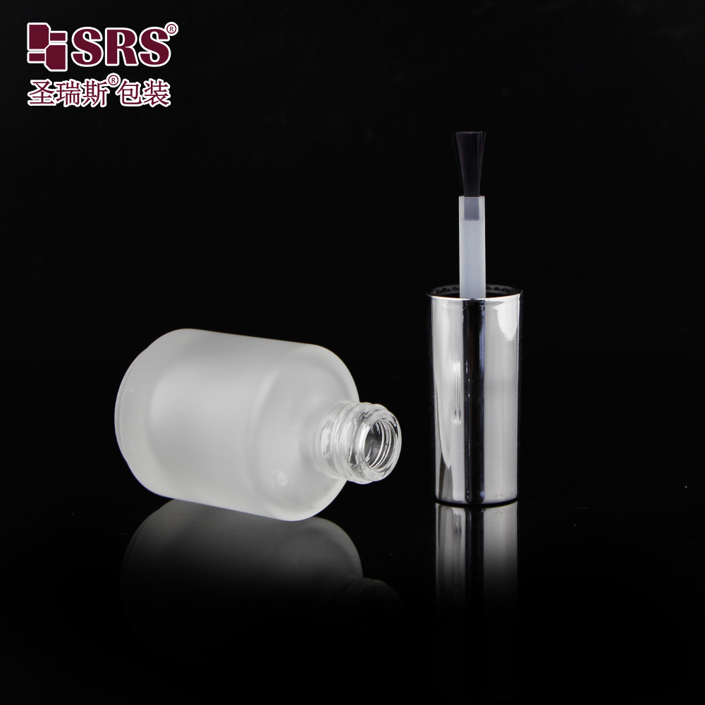 Frosted Manufacturer Price 15ml Round Gel Polish Glass Bottle Empty Nail Bottle 