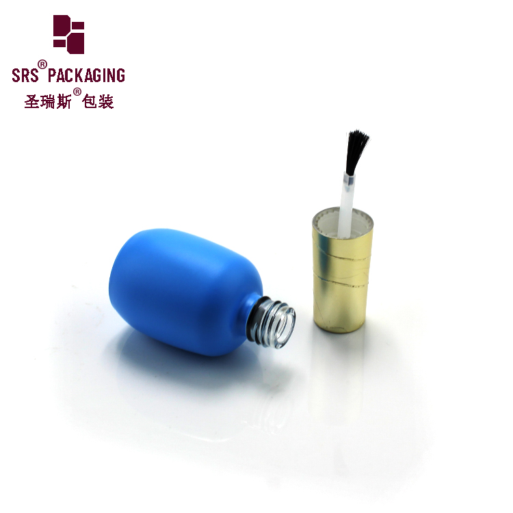 Empty Custom Blue 14ml UV Gel Nail Polish Glass Bottle With Printing Logo
