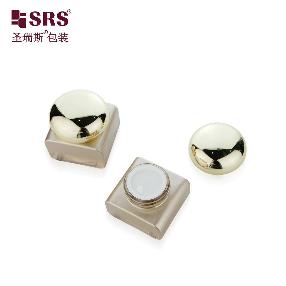 Luxury Cosmetic Glass Packaging Set Jars Luxury Glass Skincare Jars With Plastic Lids 