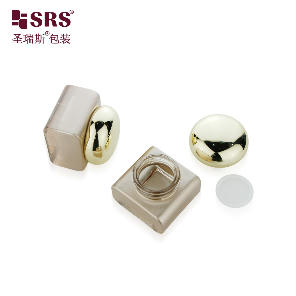Luxury Cosmetic Glass Packaging Set Jars Luxury Glass Skincare Jars With Plastic Lids 