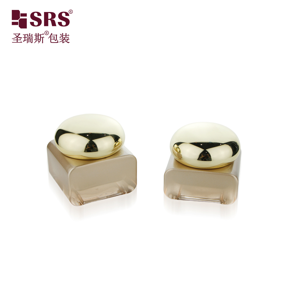 Luxury Cosmetic Glass Packaging Set Jars Luxury Glass Skincare Jars With Plastic Lids 