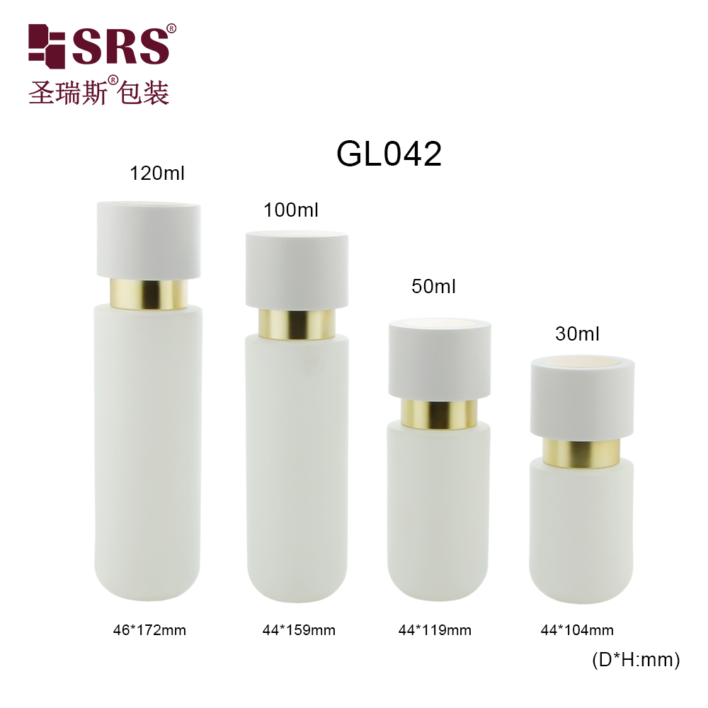 Luxury 30ml 50ml 100ml 120ml Custom Cosmetic Packaging Lotion Face Cream Glass Bottles