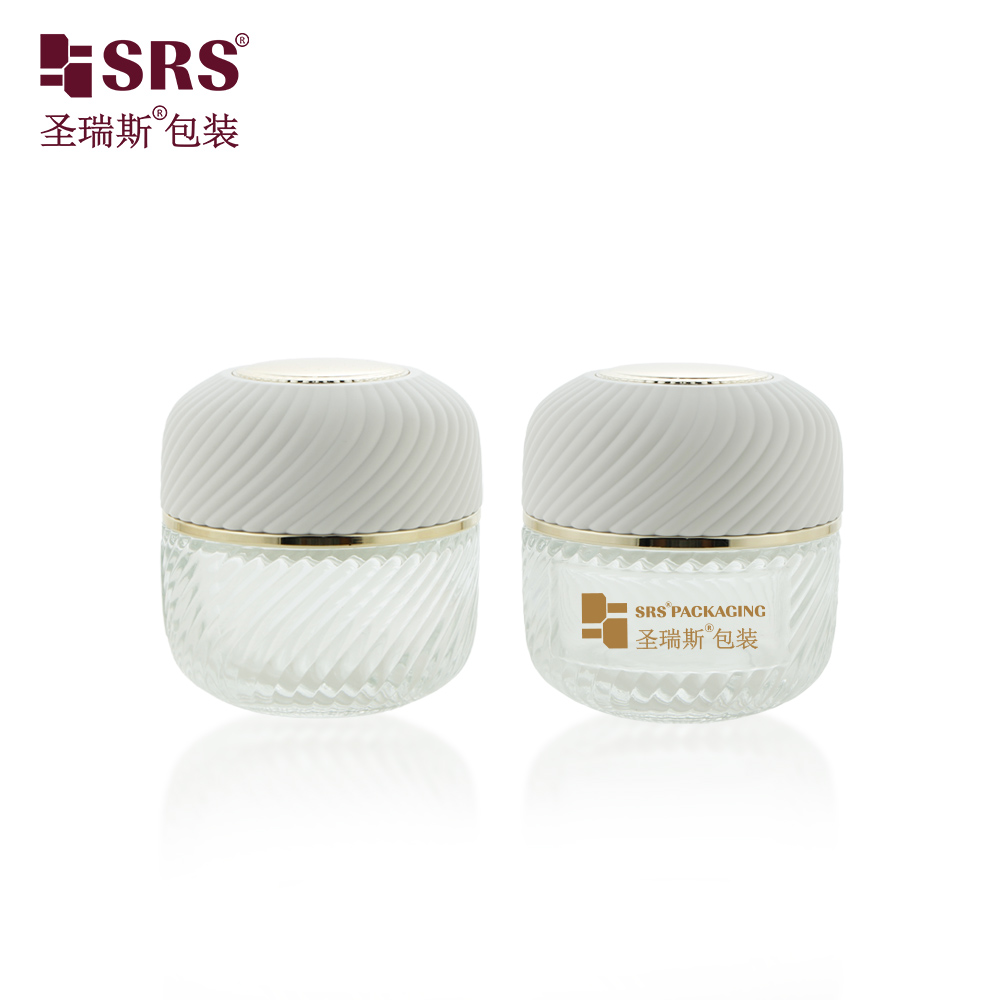 Wholesale Unique 50G Frosted Clean Glass Jar for Skin Care Cream Face Cream