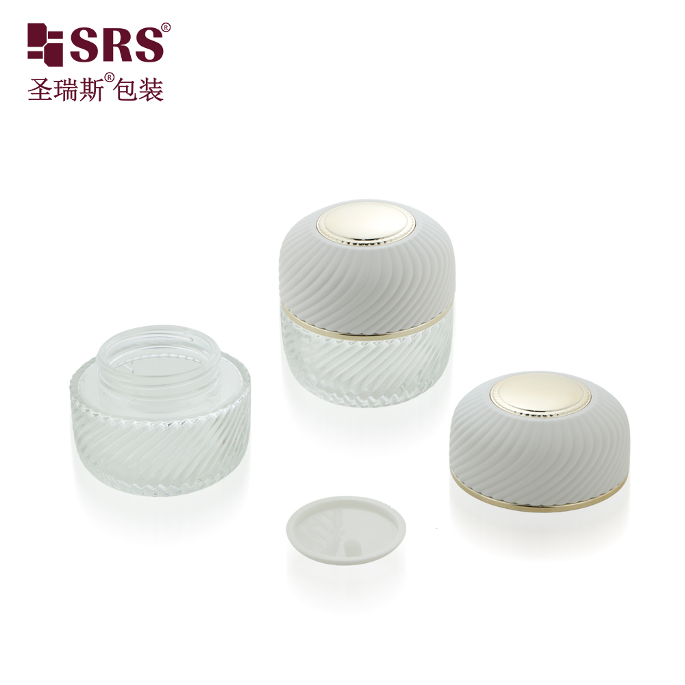Wholesale Unique 50G Frosted Clean Glass Jar for Skin Care Cream Face Cream