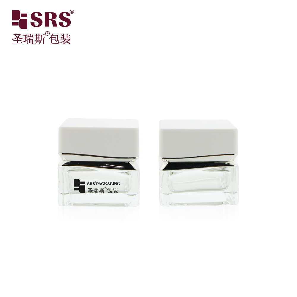 Eco-friendly Factory Price Skincare Face Cream 50g Empty Glass Cream Jar 