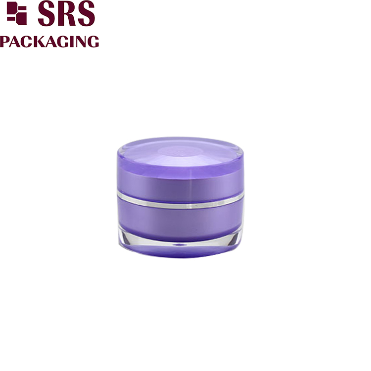 J301 round 15ml 30ml 50ml acrylic cream jar with decorative design cap
