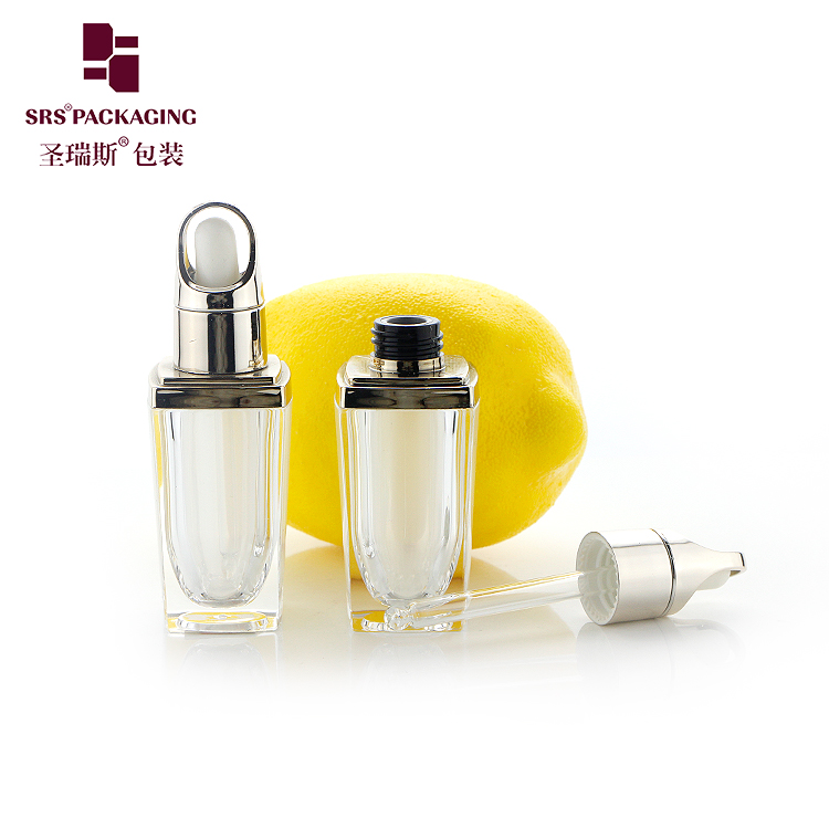 DB004G SRS transparent empty acrylic 15ml plastic dropper bottle perfume bottle 30ml