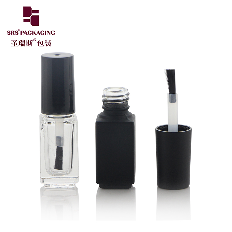 NG-031 3ml  Makeup Glass Wholesale Customize Empty Paint Black Nail Polish Bottle