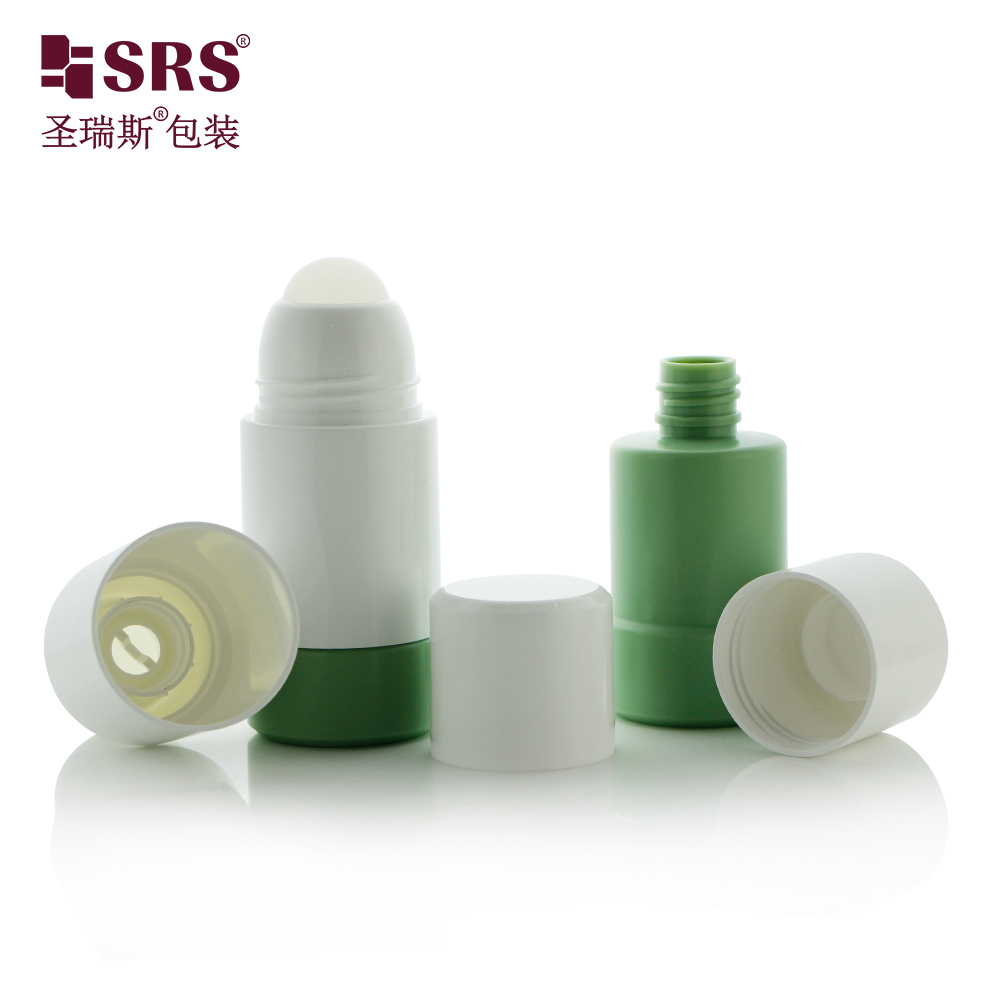 Refillable Replaceable Plastic 50ML 75ML Deodorant With Roll On Ball