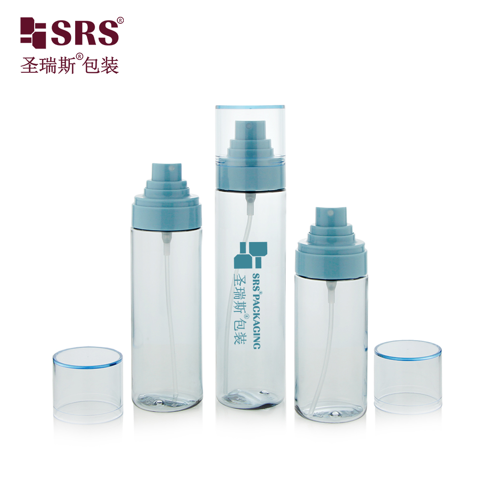 Thick Wall Biodegradable Unique Cosmetic PETG Plastic Toner Bottles Lotion Mist Sprayer Bottle