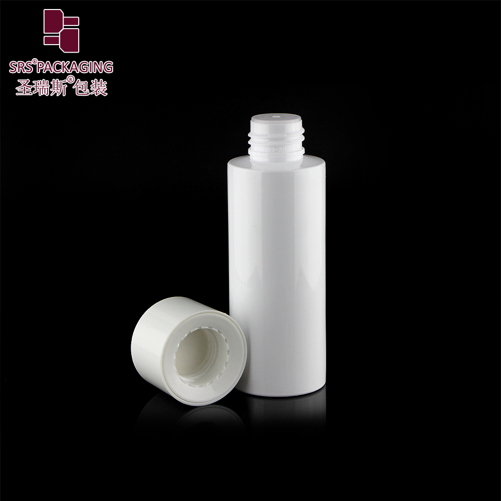 Wholesale Custom White Recyclable 100ml Plastic Pet Face Lotion Toner Bottle With Screw Cap