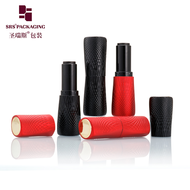 black bling empty waist plastic luxury unique lipstick tube