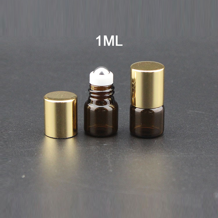 BLP-1ml 2ml small amber glass roller bottle 100pcs available