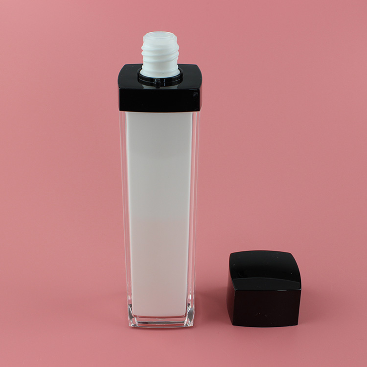L050-120ML cosmetic empty acrylic toner square bottle no pump