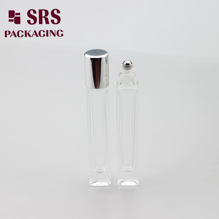 GB2-10ml thick wall square glass roller ball bottle 