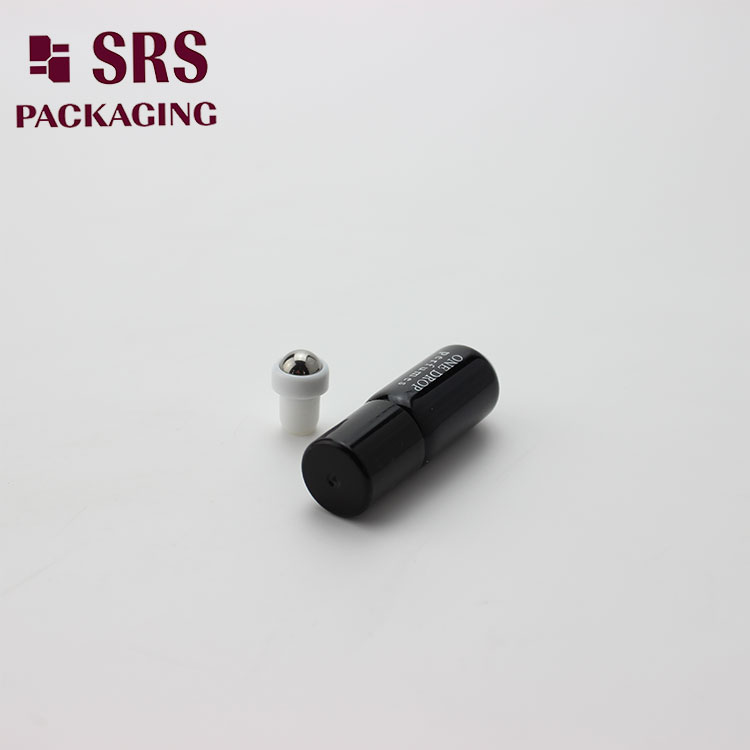 3ml Black Painting Color Lip Gloss Container with Black Plastic Cap