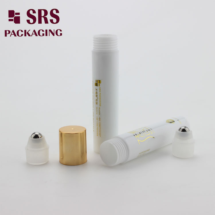 SRS Made in China Plastic White Color 20ml Perfume Roller Bottle