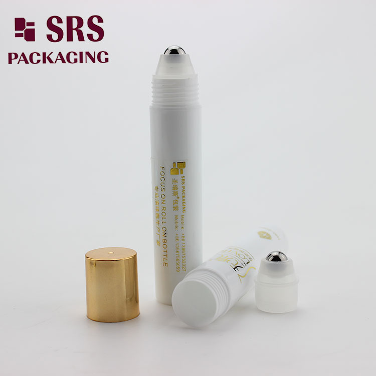 SRS Made in China Plastic White Color 20ml Perfume Roller Bottle