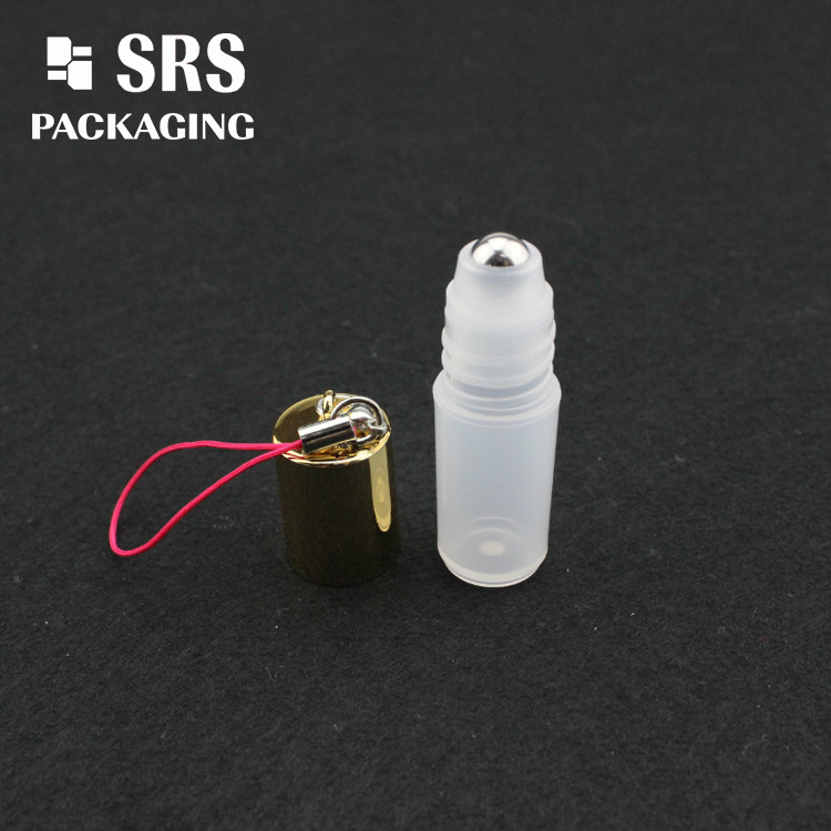 nature color 3ml plastic hook cap perfume oil roller bottles