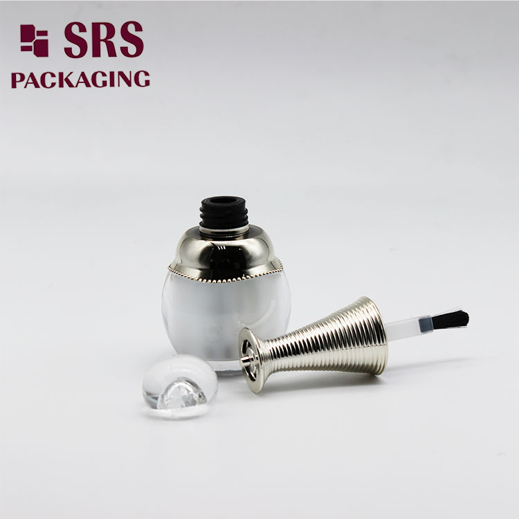 SRS Oval Acrylic Custom Color Empty Nail Polish Bottle 8ml