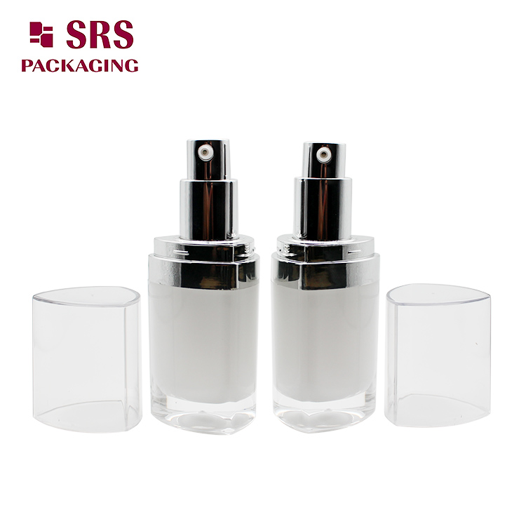 L080 SRS White Color Acrylic 30ml Plastic Bottle with Lotion Pump