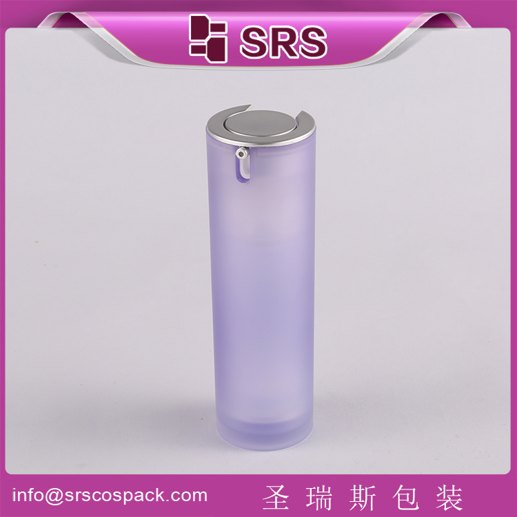 A021 acrylic round airless pump lotion bottle 