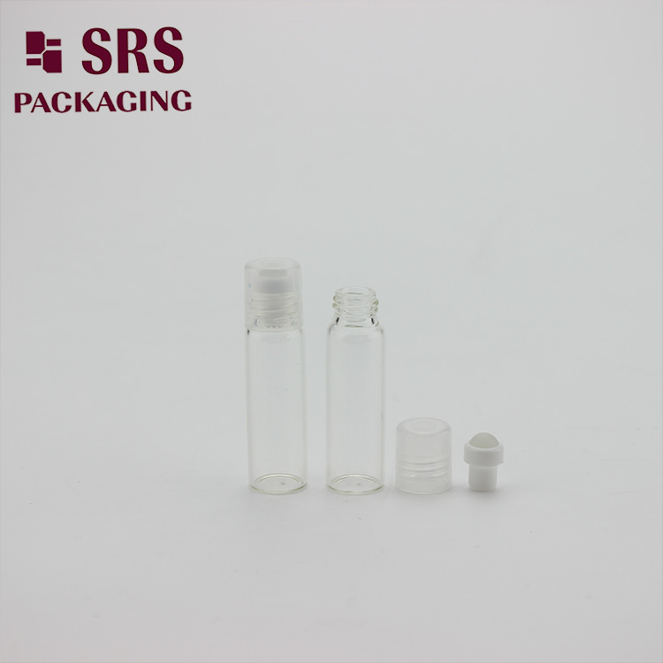Clear Glass Cosmetic Packaging 5ml Roll on Essential Oil Bottle