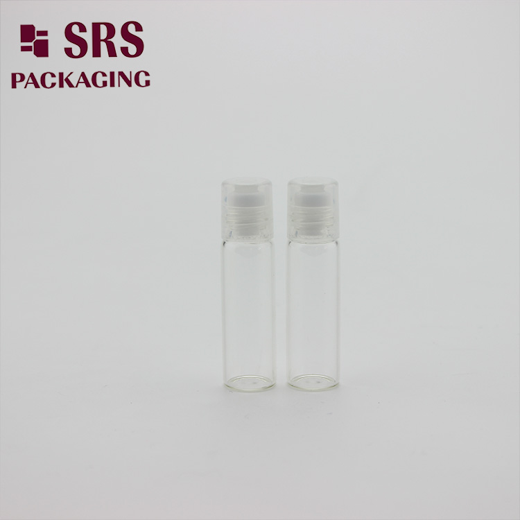 Clear Glass Cosmetic Packaging 5ml Roll on Essential Oil Bottle