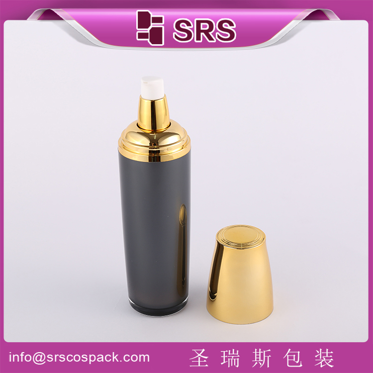 L313 Luxury 30ml 50ml 120ml Plastic Bottle with Gold Cap
