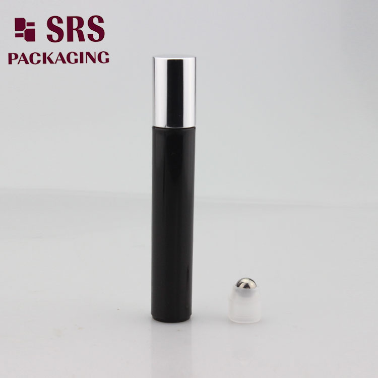Black Frosted Hair Oil Roll on Bottle 15ml Haircare Container Bottle