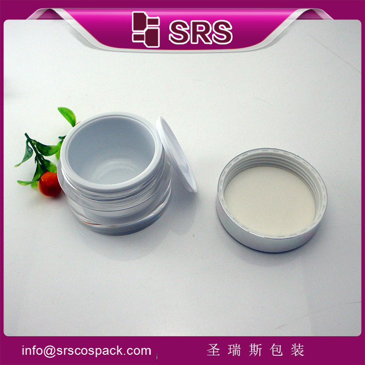 J022 acrylic cream jar with aluminum cap